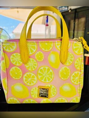 Dooney & Bourke Pink Limone crossbody handbag - so adorable and vibrant!